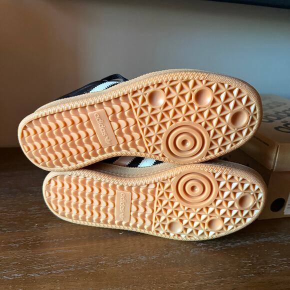 Adidas Samba XLG Black White Leather Suede Athletic Sneaker- Size 9.5W 8.5M - Picture 7 of 8